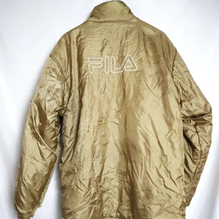 Vintage Fila Reversible Jacket 90s Gold Navy Embroidered XL Men's
