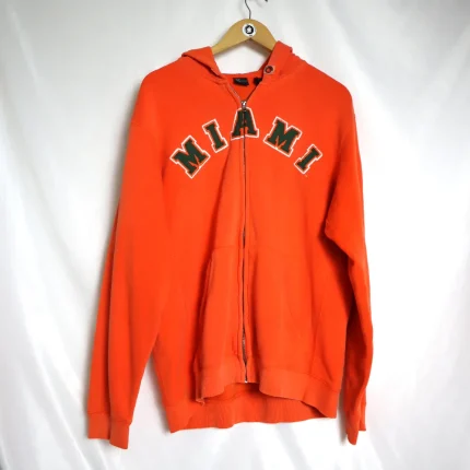 Vintage 90s Miami Bulldogs Embroidered Football Jacket - Large