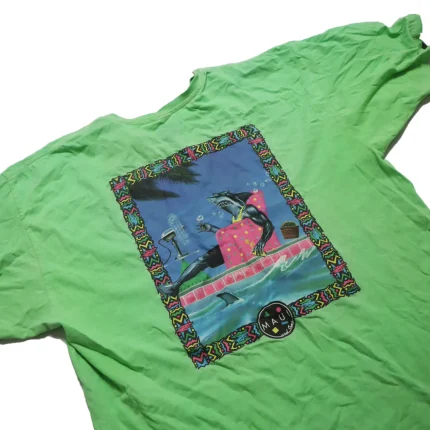 Maui and Sons Neon Green T-Shirt - Men's XL - Vintage Surf Graphic