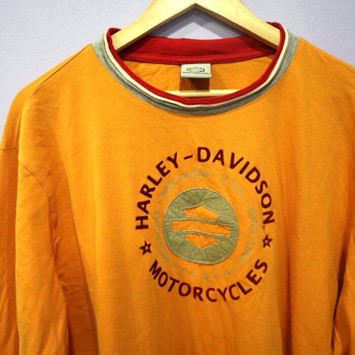 Vintage Harley Davidson Long Sleeve| Embroidered Motorcycle | XL Men