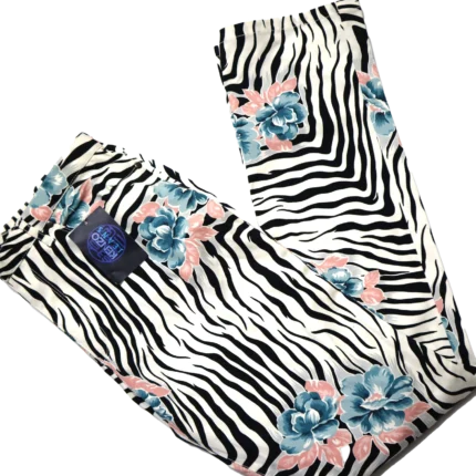 Kenzo Jeans Women's Zebra Print Floral Jeans - Size Medium