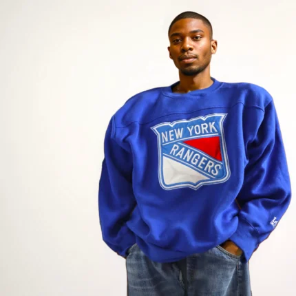 Vintage Lee Sports New York Rangers NHL Sweater 90s - L